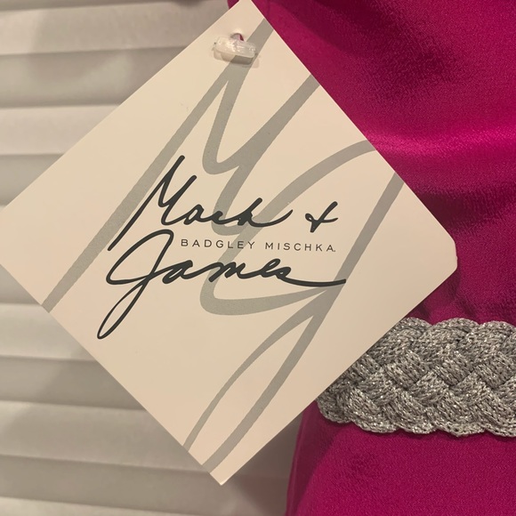 Badgley Mischka Mark & James Fuchsia Dress, Size 4 - Picture 3 of 6